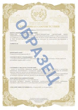 Образец Сертификат СТО 01.064.00220722.2-2020 Спасск-Дальний Сертификат СТО 01.064.00220722.2-2020 