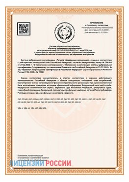 Приложение СТО 03.080.02033720.1-2020 (Образец) Спасск-Дальний Сертификат СТО 03.080.02033720.1-2020