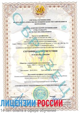 Образец сертификата соответствия Спасск-Дальний Сертификат OHSAS 18001