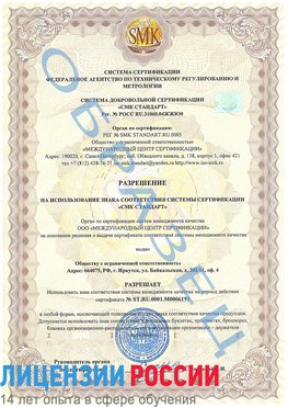 Образец разрешение Спасск-Дальний Сертификат ISO 50001